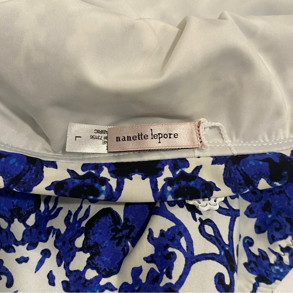 Nanette Lapore Blue & White Bikini - Like New - Size L